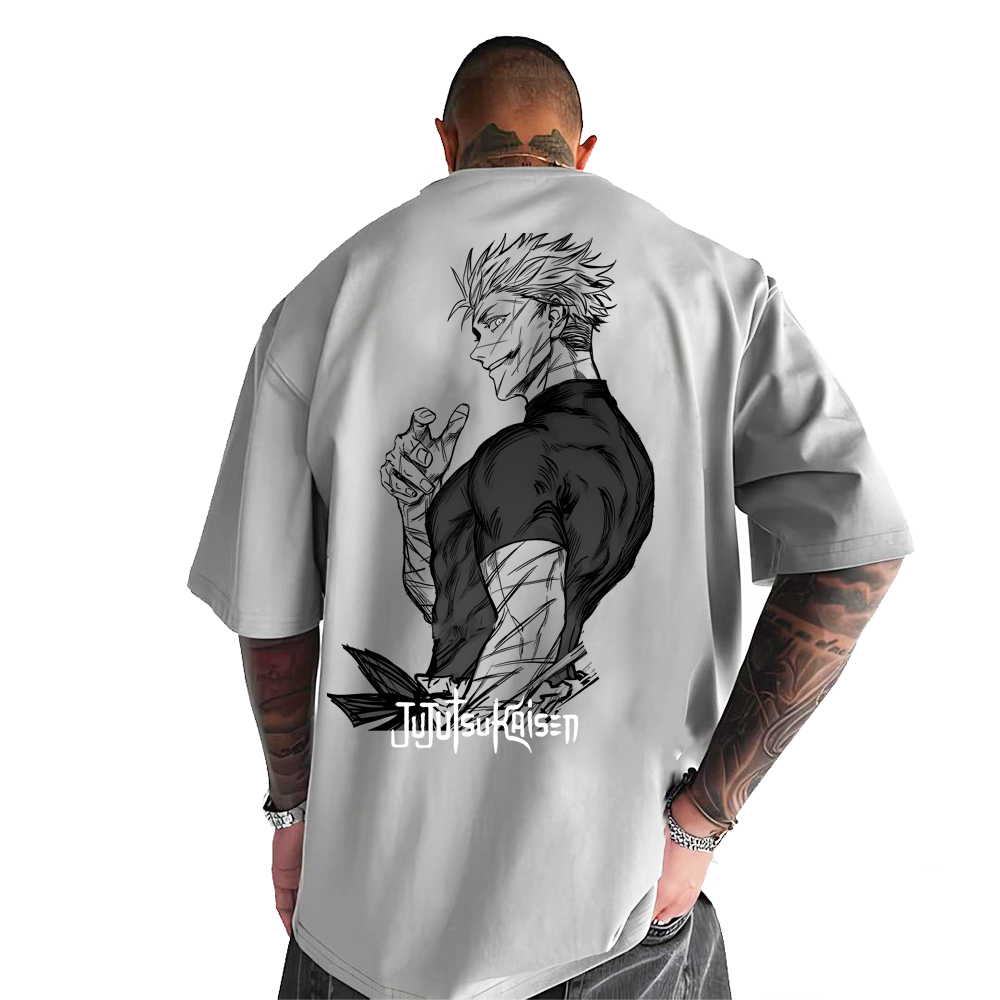 Oversized Casual Anime T-Shirt-AnimeClothe