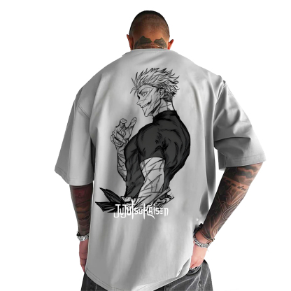 Oversized Casual Anime T-Shirt-AnimeClothe