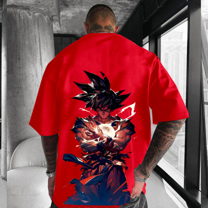 Unisex Oversized DBZ Anime Print T-Shirt