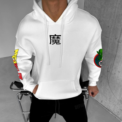 Unisex Oversized Anime Print Crew Neck Sweatshirt