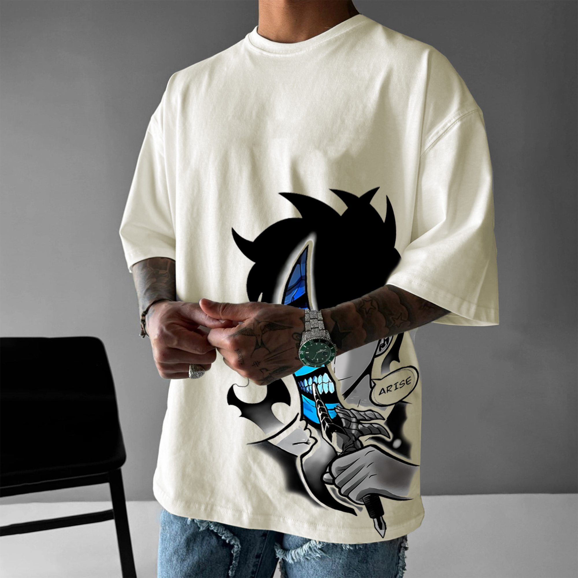 Unisex Anime Inspired Vintage T-Shirt-AnimeClothe