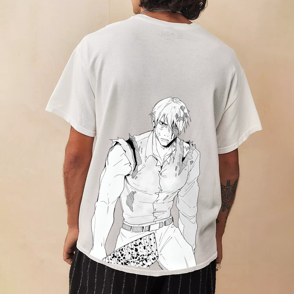 Unisex Oversized Anime Print T-Shirt-AnimeClothe