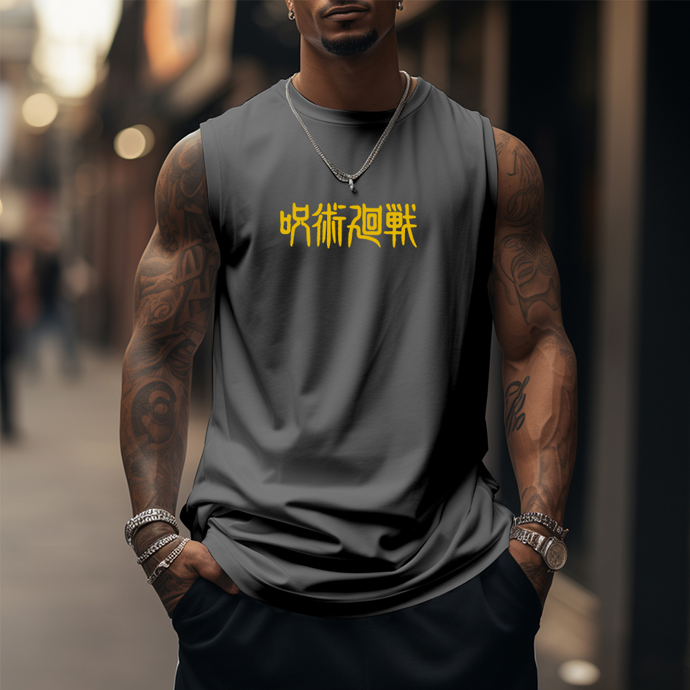 Casual Loose Anime Character Buddy Tank Top-AnimeClothe