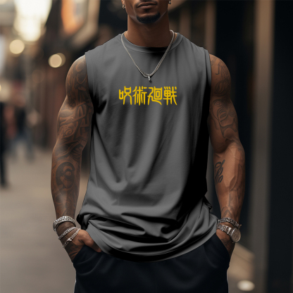 Casual Loose Anime Character Buddy Tank Top-AnimeClothe