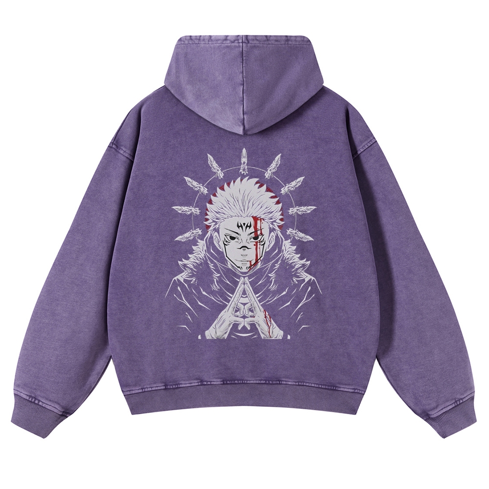 Vintage Washed Hoodie-AnimeClothe