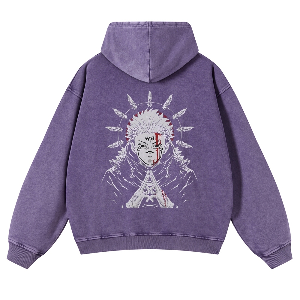 Vintage Washed Hoodie-AnimeClothe