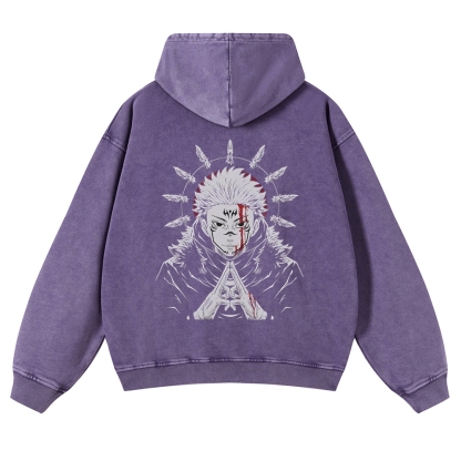 Vintage Washed Hoodie-AnimeClothe