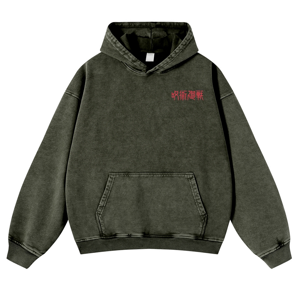Vintage Washed Hoodie-AnimeClothe
