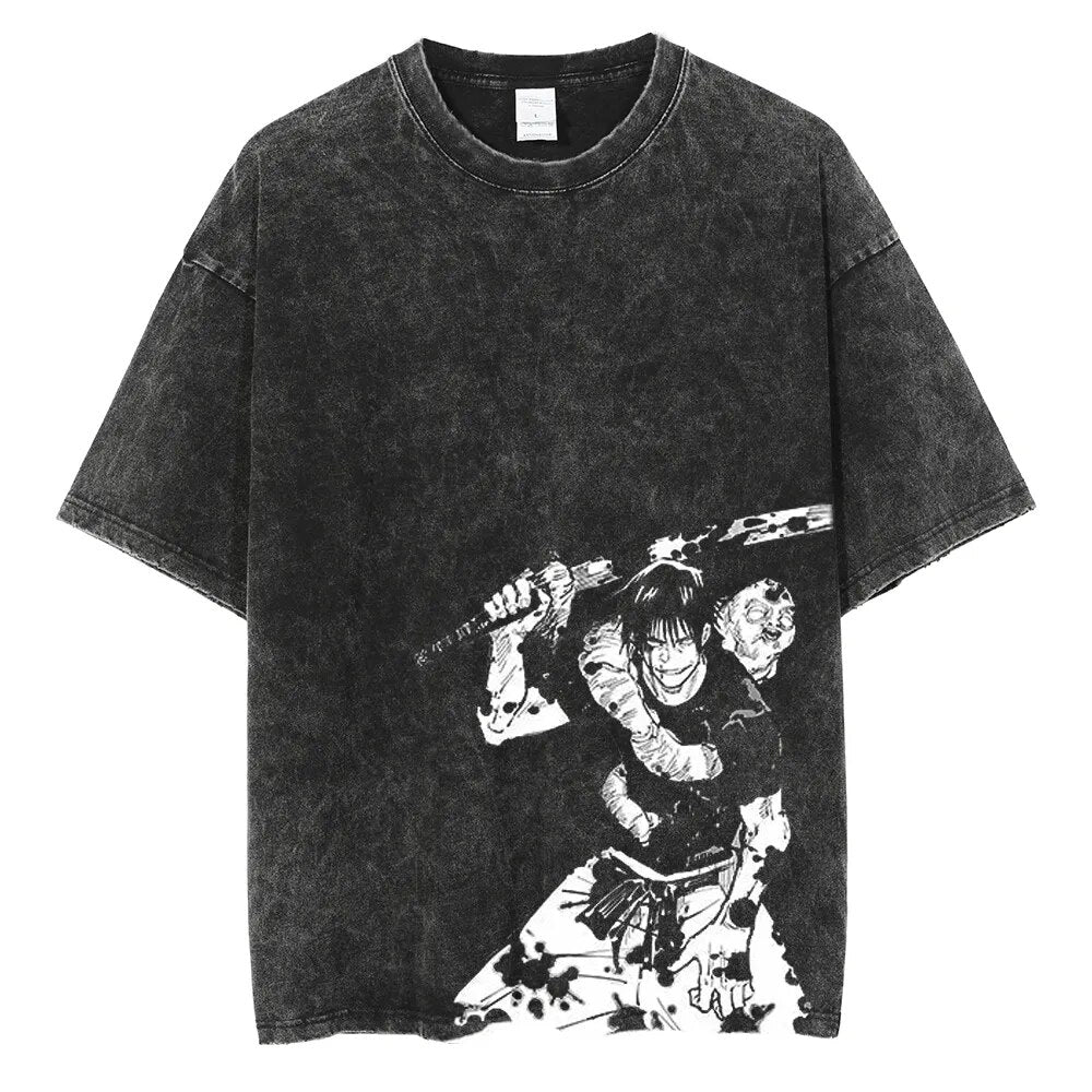 "Master Of Arms" Vintage Oversized T Shirt-AnimeClothe