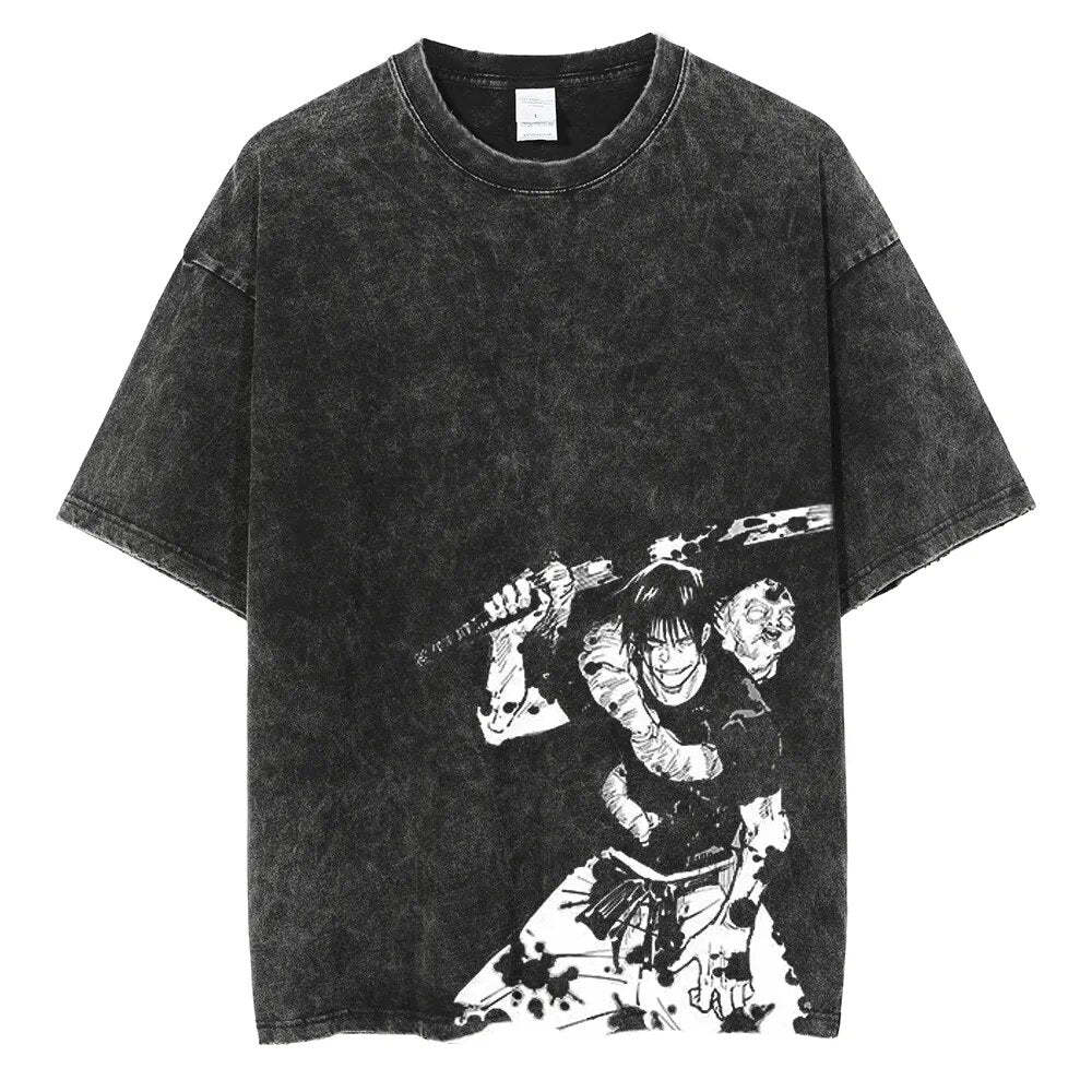 "Master Of Arms" Vintage Oversized T Shirt-AnimeClothe