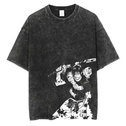 "Master Of Arms" Vintage Oversized T Shirt-AnimeClothe