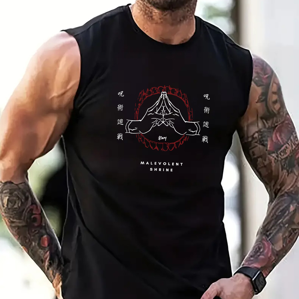 Casual Loose Popular Anime Villain Printed Tank Top-AnimeClothe