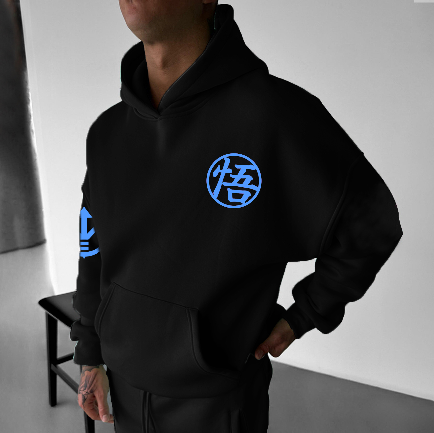 Unisex Anime Enthusiast Printed Oversized Hoodie