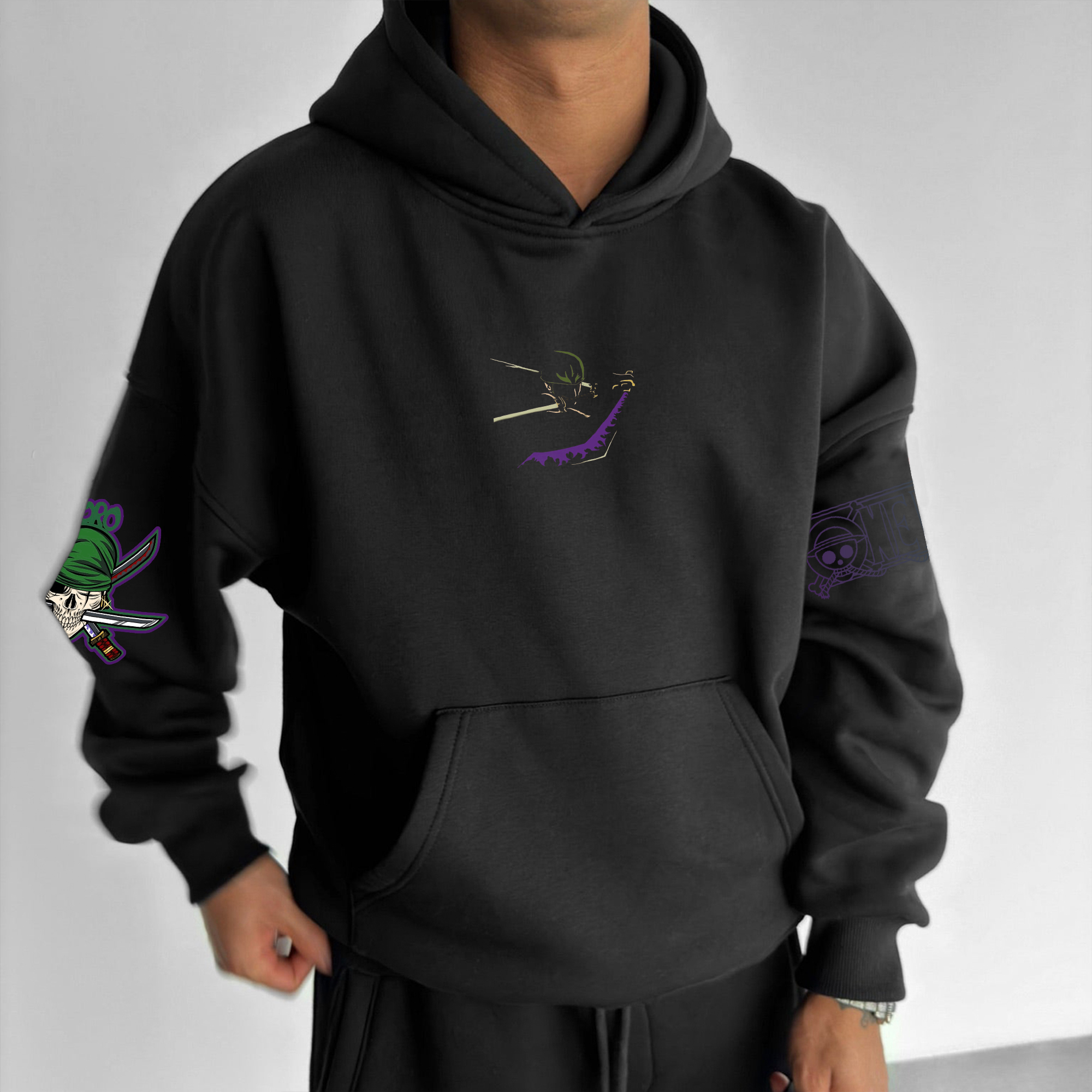 Unisex  Anime Print  Casual Oversized Hoodie-AnimeClothe