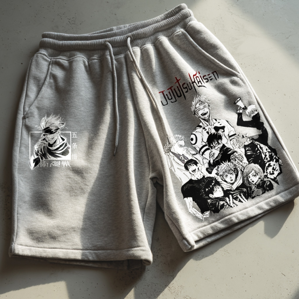 Anime-Inspired Casual Shorts With Character Prints For Summer-AnimeClothe