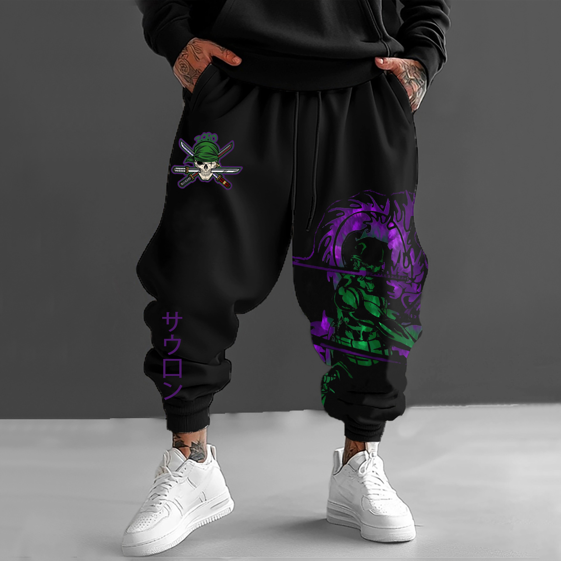 Unisex “One Piece”Anime Printed Gift Oversized Harem Pants-AnimeClothe
