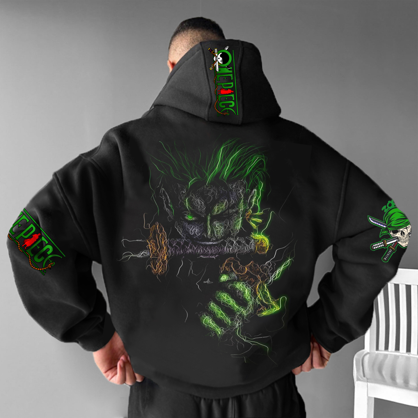Unisex  Anime Print  Casual Oversized Hoodie-AnimeClothe