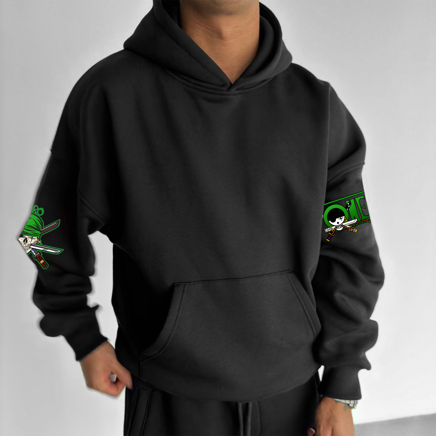 Unisex  Anime Print  Casual Oversized Hoodie-AnimeClothe