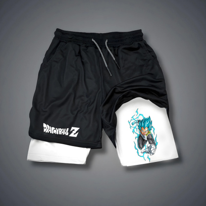 Unisex Oversized Vegeta Anime Printed Shorts