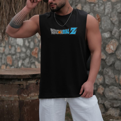 Casual Loose DB Printed Fitness Tank Top-AnimeClothe