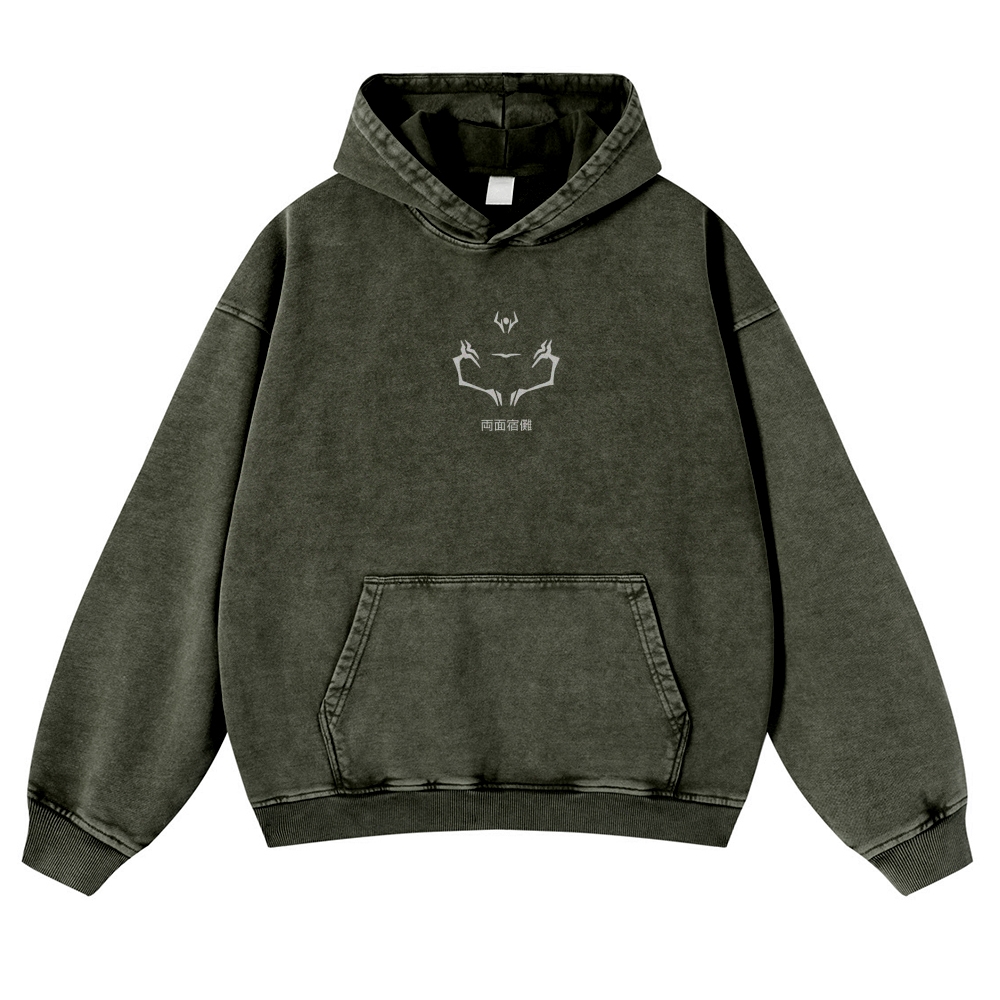 Vintage Washed Hoodie-AnimeClothe
