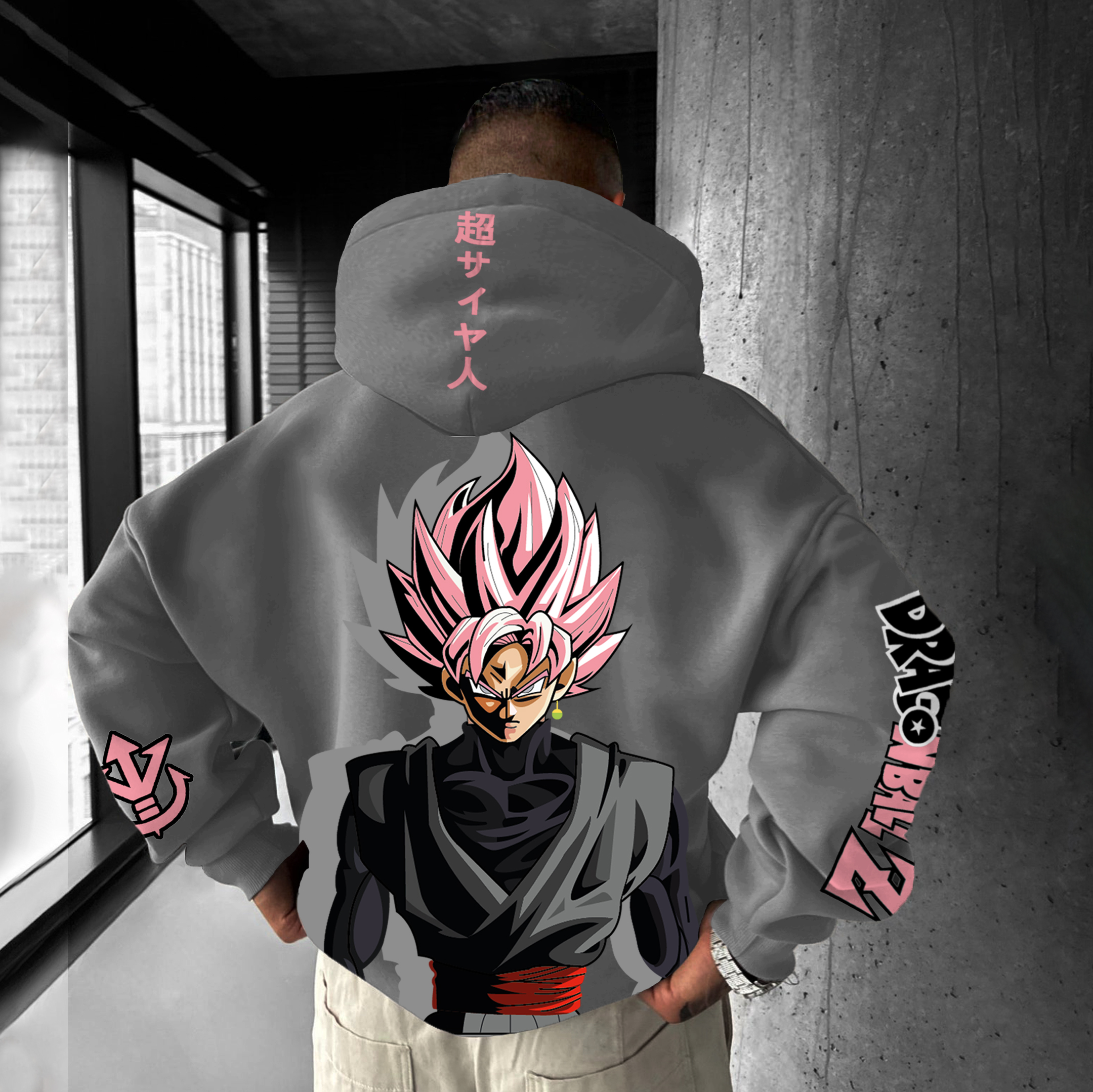 Unisex Anime Print Casual Oversized Hoodie