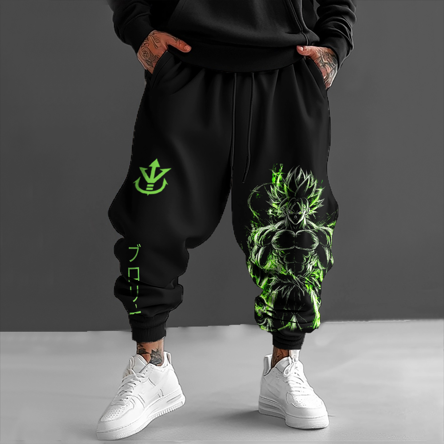 Unisex Oversized Anime Printed Casual Loose Harem Pants-AnimeClothe
