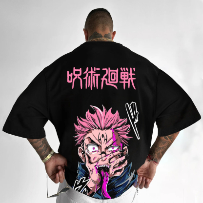 Casual Jujutsu Kaisen Anime Print T-Shirt-AnimeClothe
