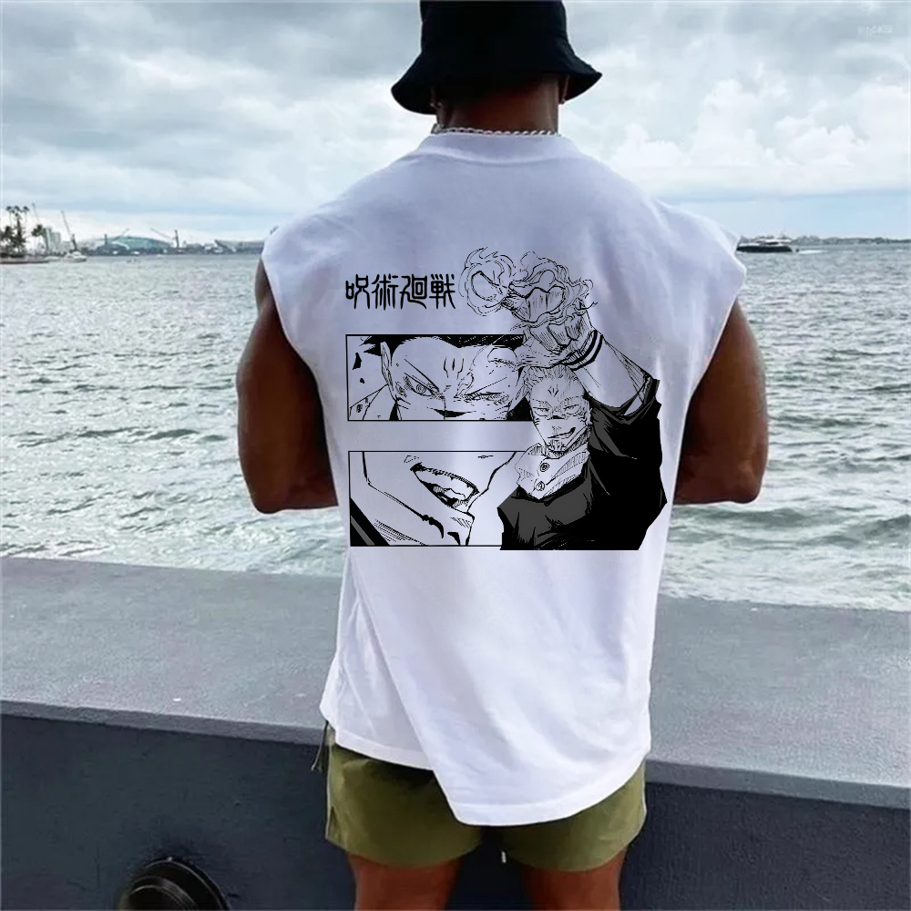 Casual Anime Villain Print Fitness Tank Top-AnimeClothe