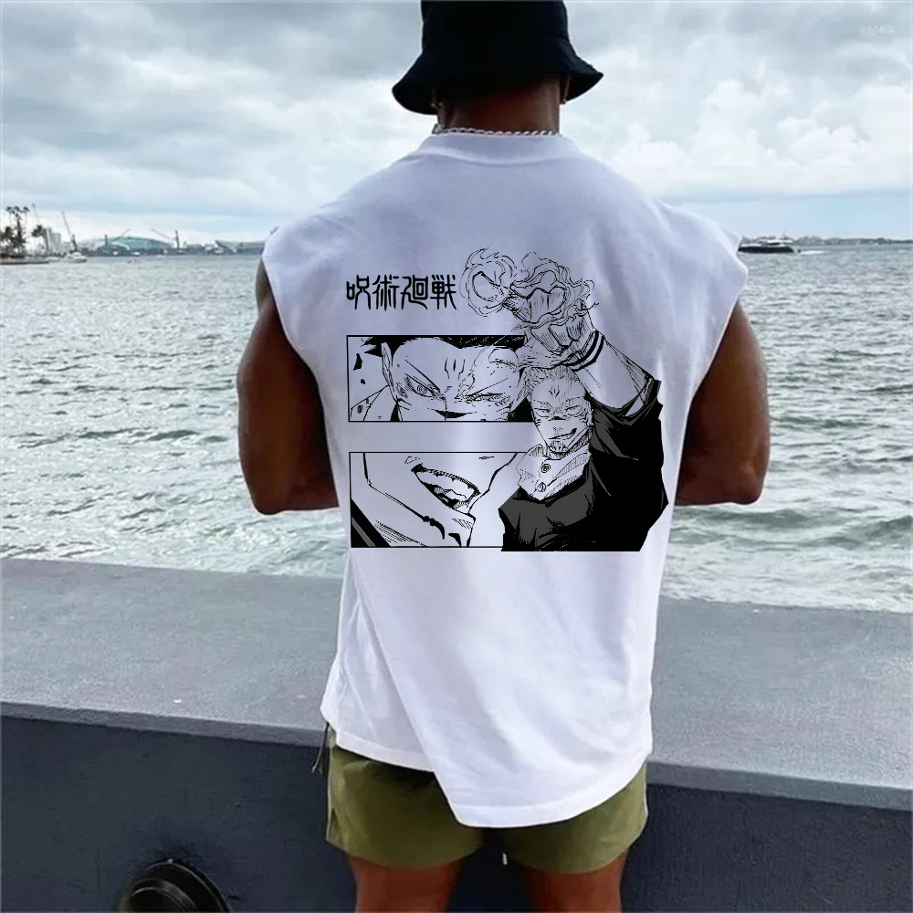 Casual Anime Villain Print Fitness Tank Top-AnimeClothe