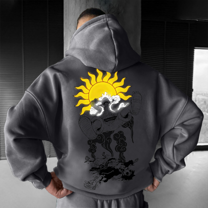 Unisex  Anime Print  Casual Oversized Hoodie-AnimeClothe