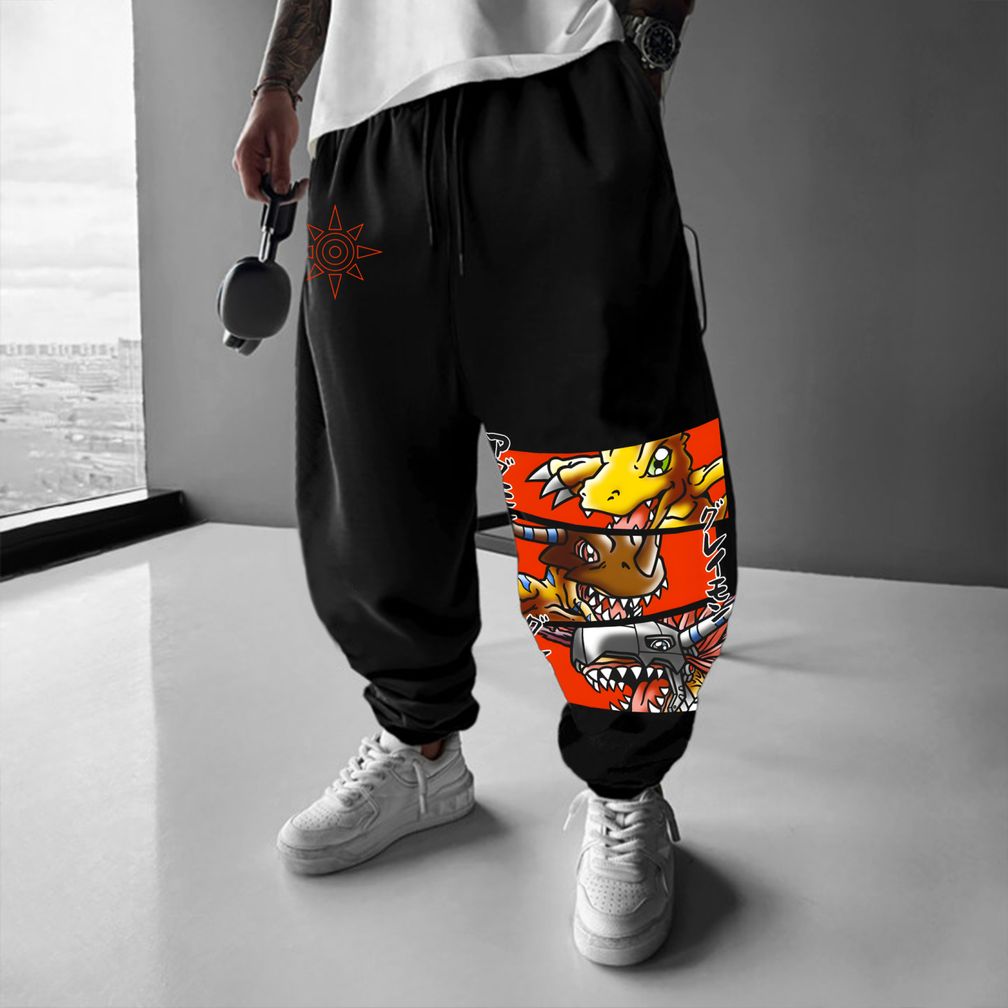 Unisex “Yu-Gi-Oh！” Anime Style Retro Pants