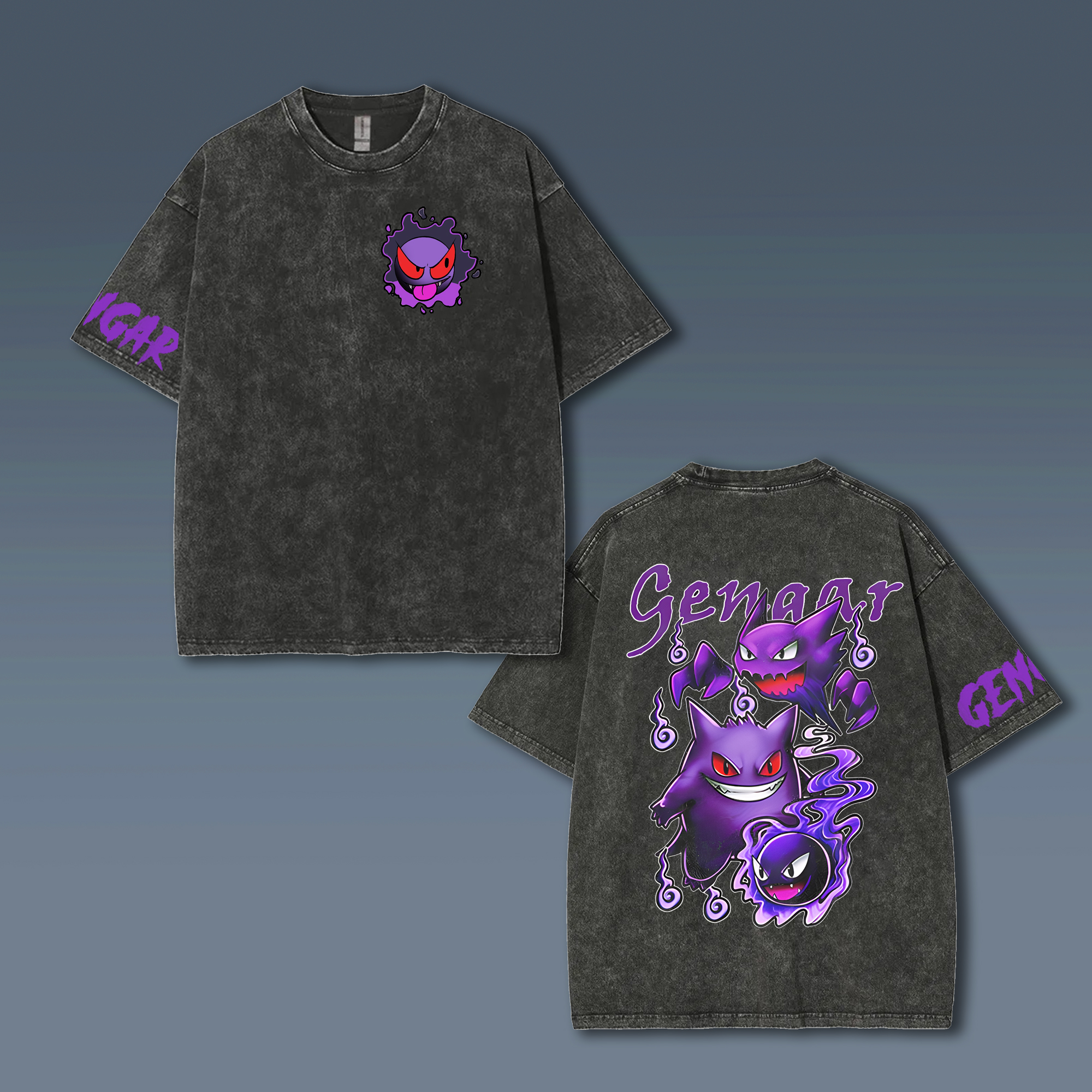 Unisex  Anime Style Vintage Washed T-Shirt-AnimeClothe