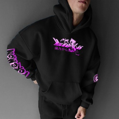Unisex Anime Graphic Streetwear Vintage Hoodie-AnimeClothe