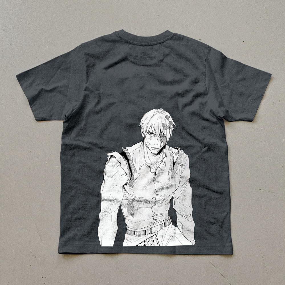 Unisex Oversized Anime Print T-Shirt-AnimeClothe