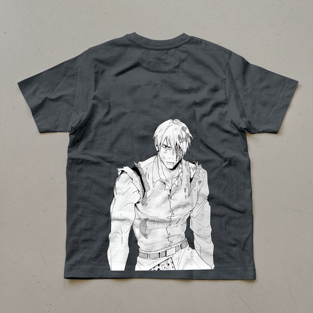 Unisex Oversized Anime Print T-Shirt-AnimeClothe