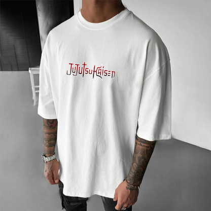 Unisex Oversized Anime Print T-Shirt-AnimeClothe