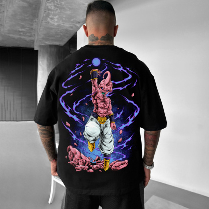 Oversize Dragon Ball Majin Buu Print Tee