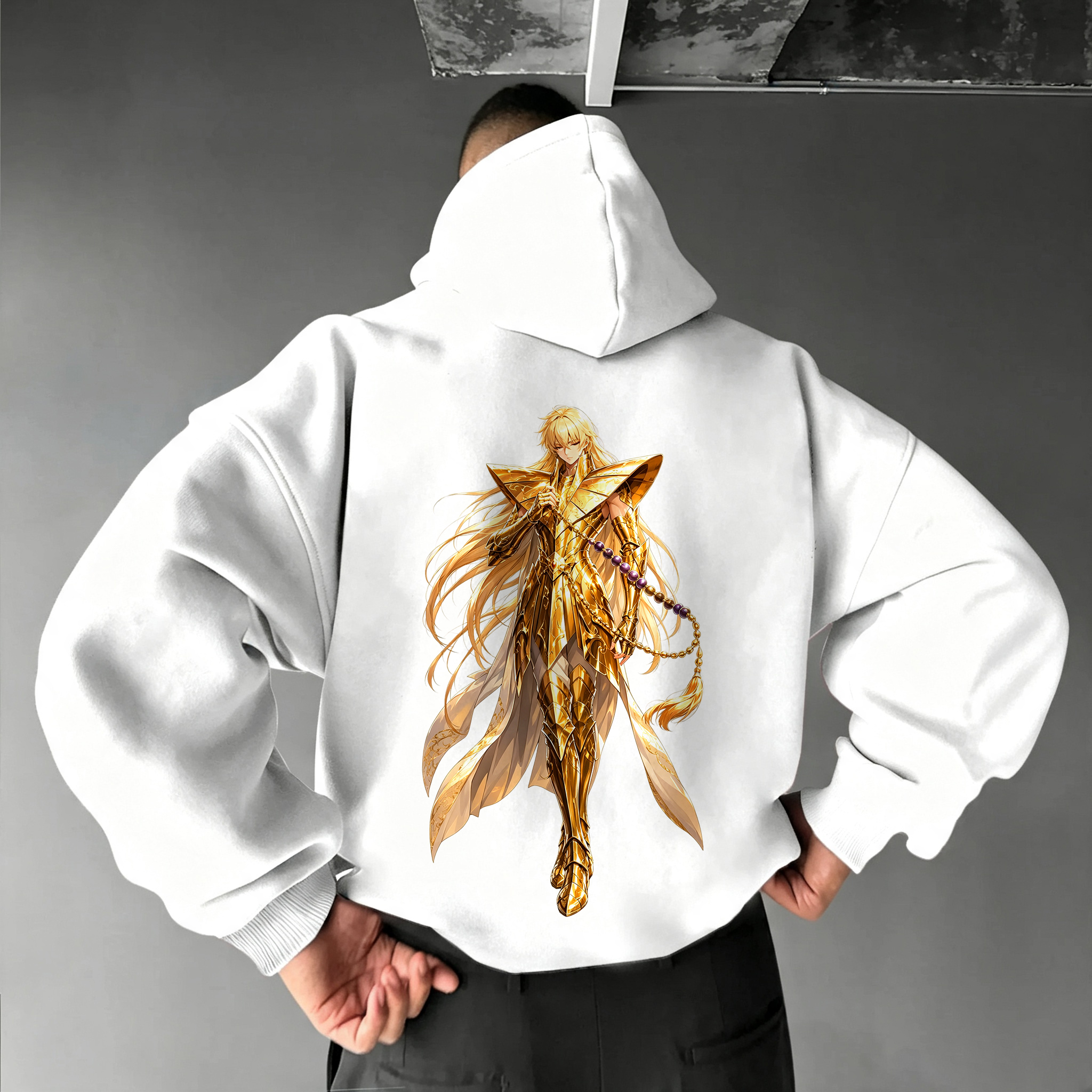 Virgo Gold Saint Seiya Unisex Anime Graphic Streetwear Vintage Hoodie