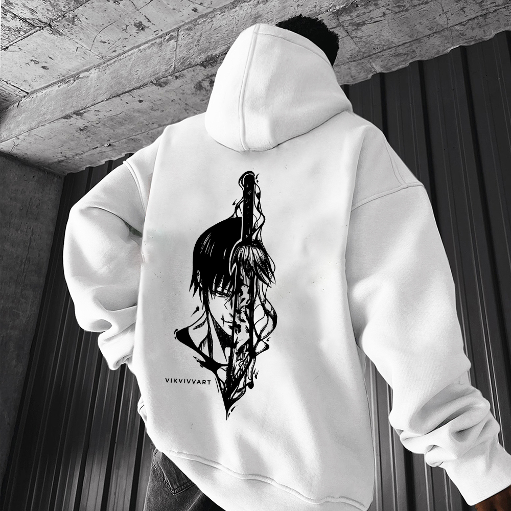 Unisex Anime Fushiguro Toji Print Hoodie-AnimeClothe