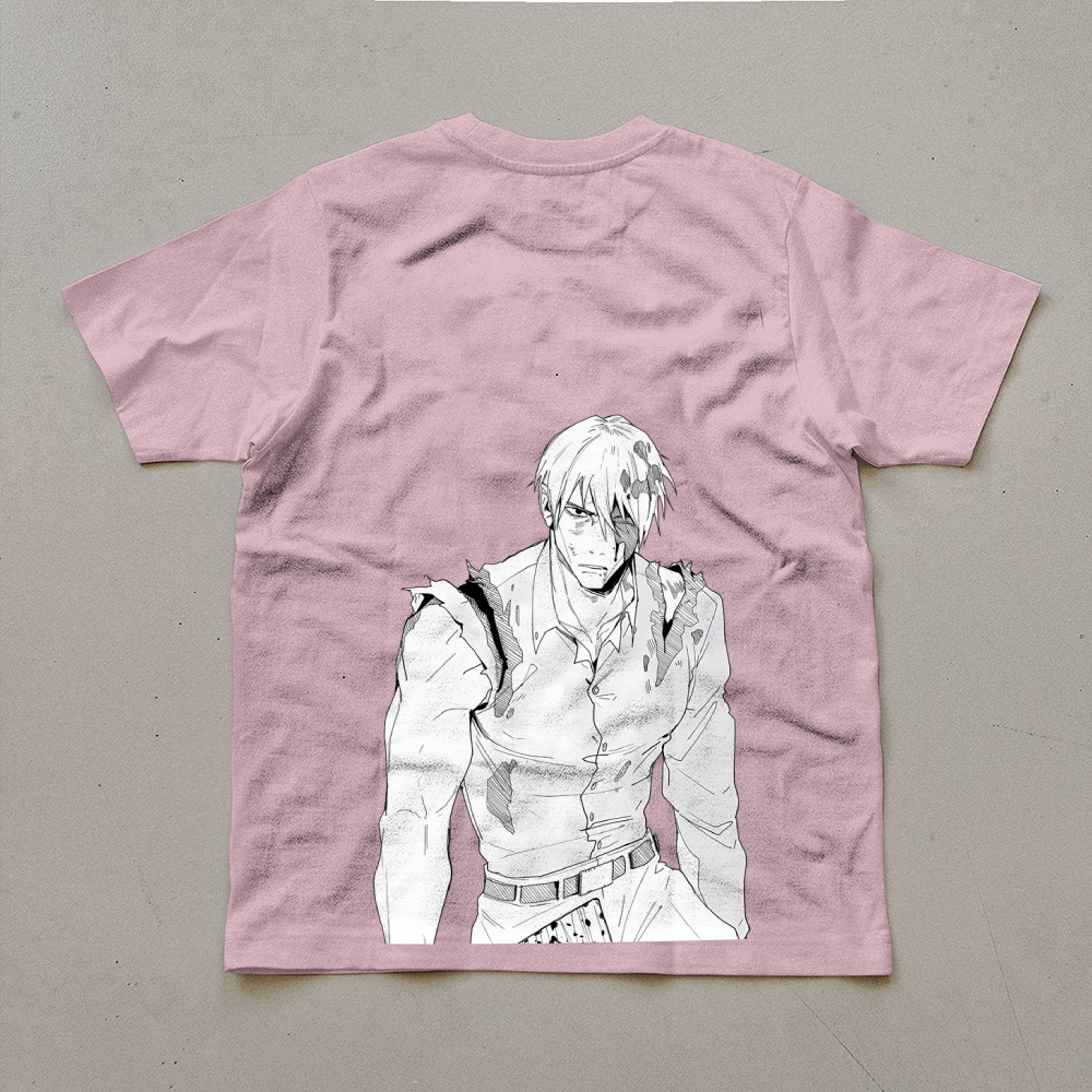 Unisex Oversized Anime Print T-Shirt-AnimeClothe
