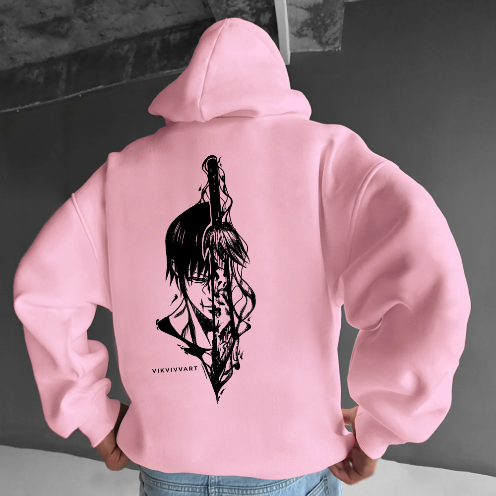 Unisex Anime Fushiguro Toji Print Hoodie-AnimeClothe