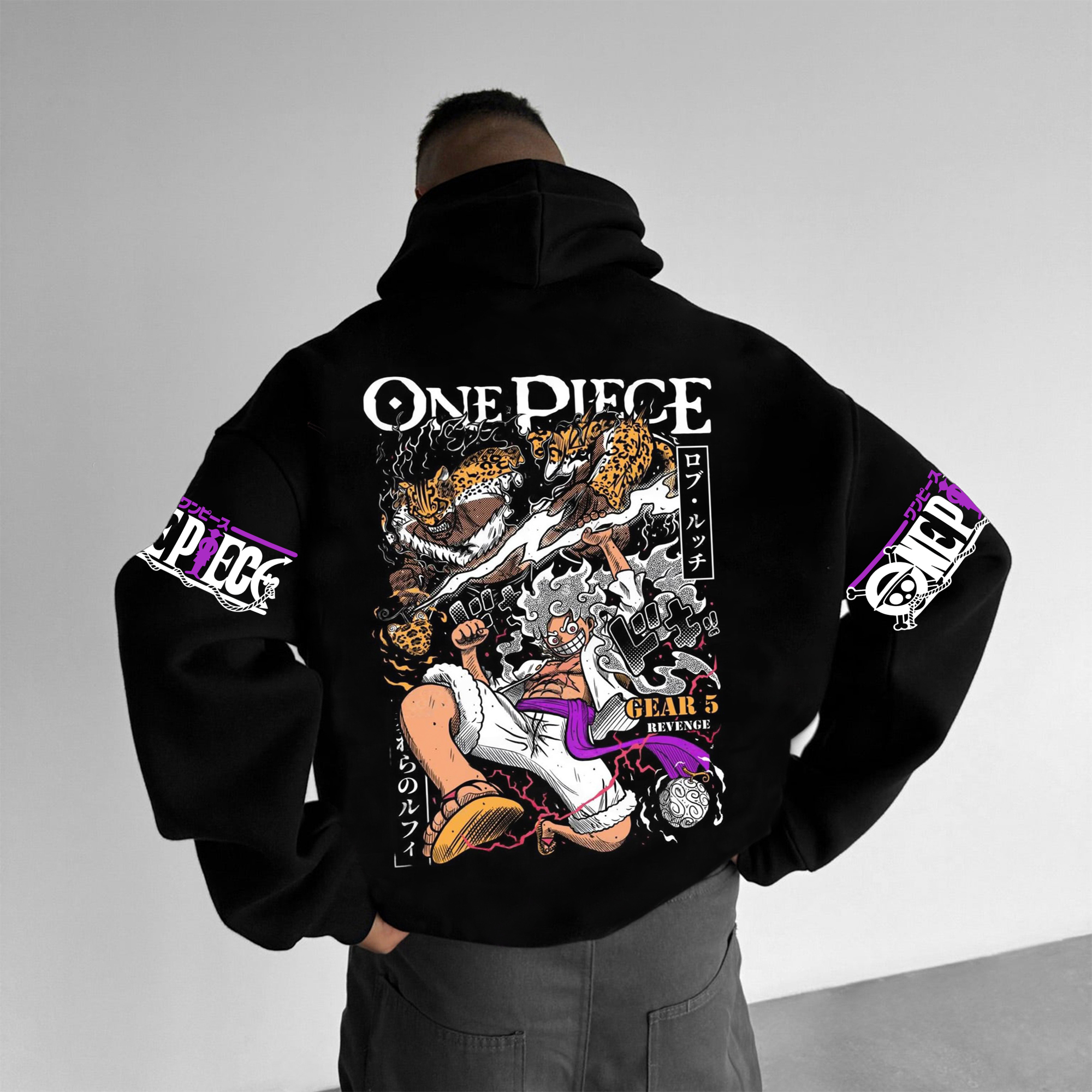 Unisex  Anime Print  Casual Oversized Hoodie-AnimeClothe