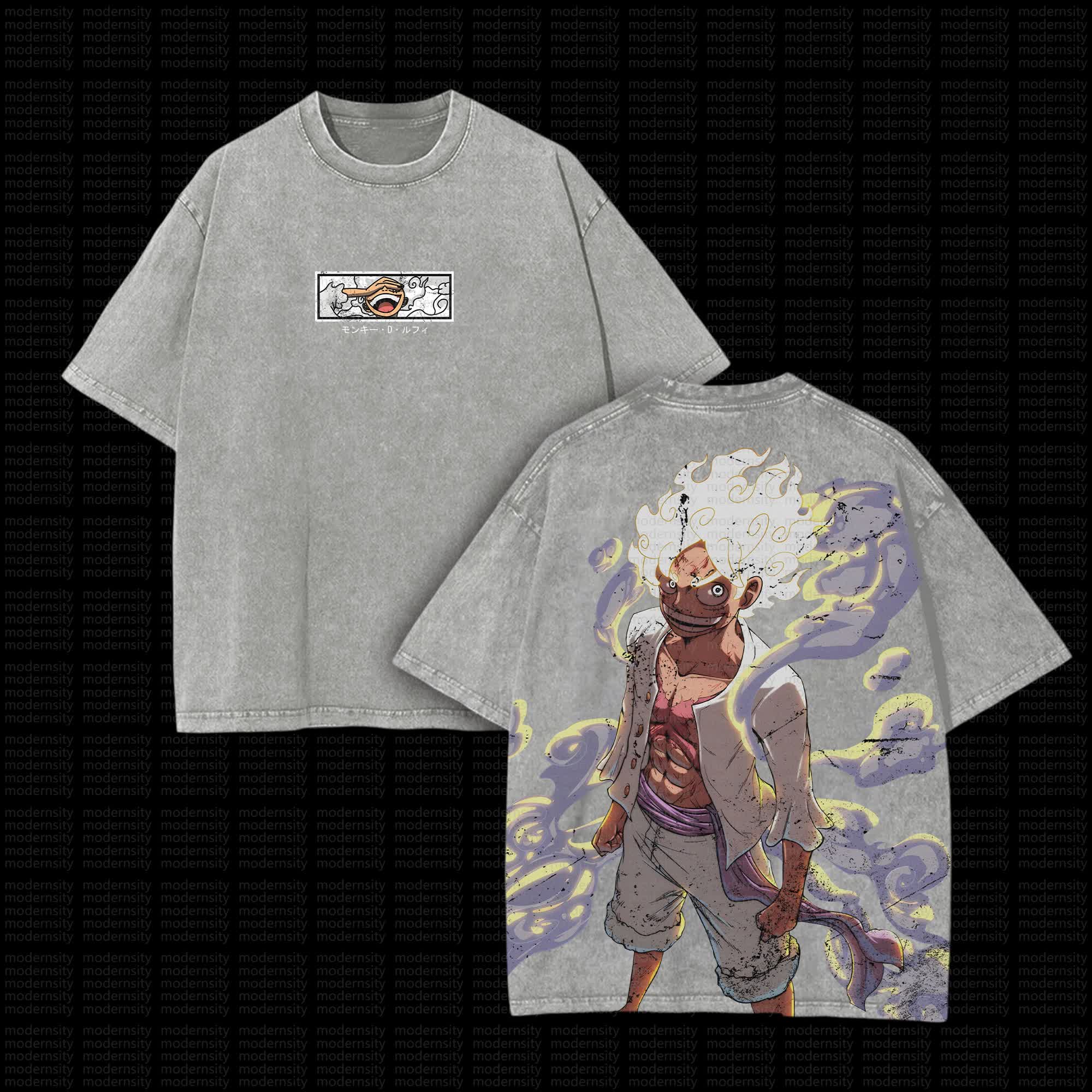 Unisex “One Piece” Anime Series Casual Washed T-shirt-AnimeClothe