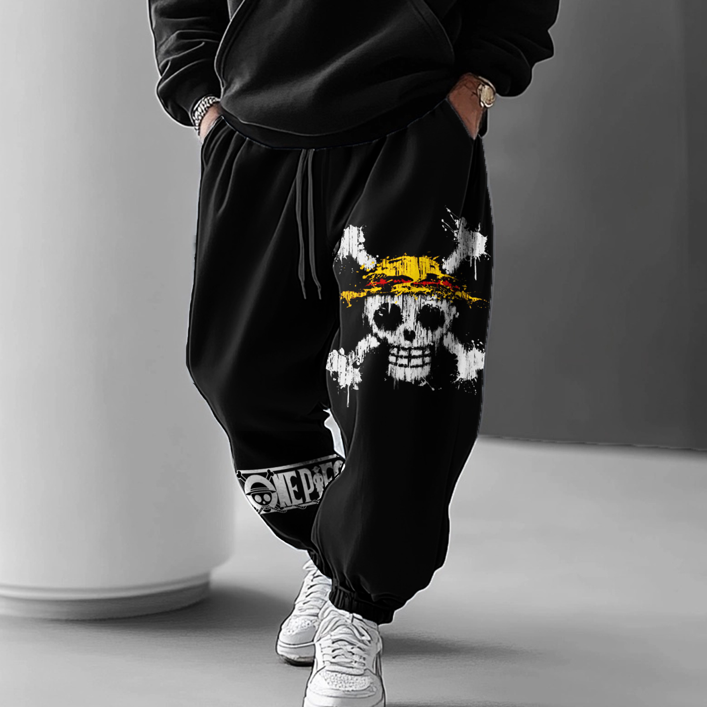 Unisex Anime Graphic Casual Oversized Harem Pants-AnimeClothe