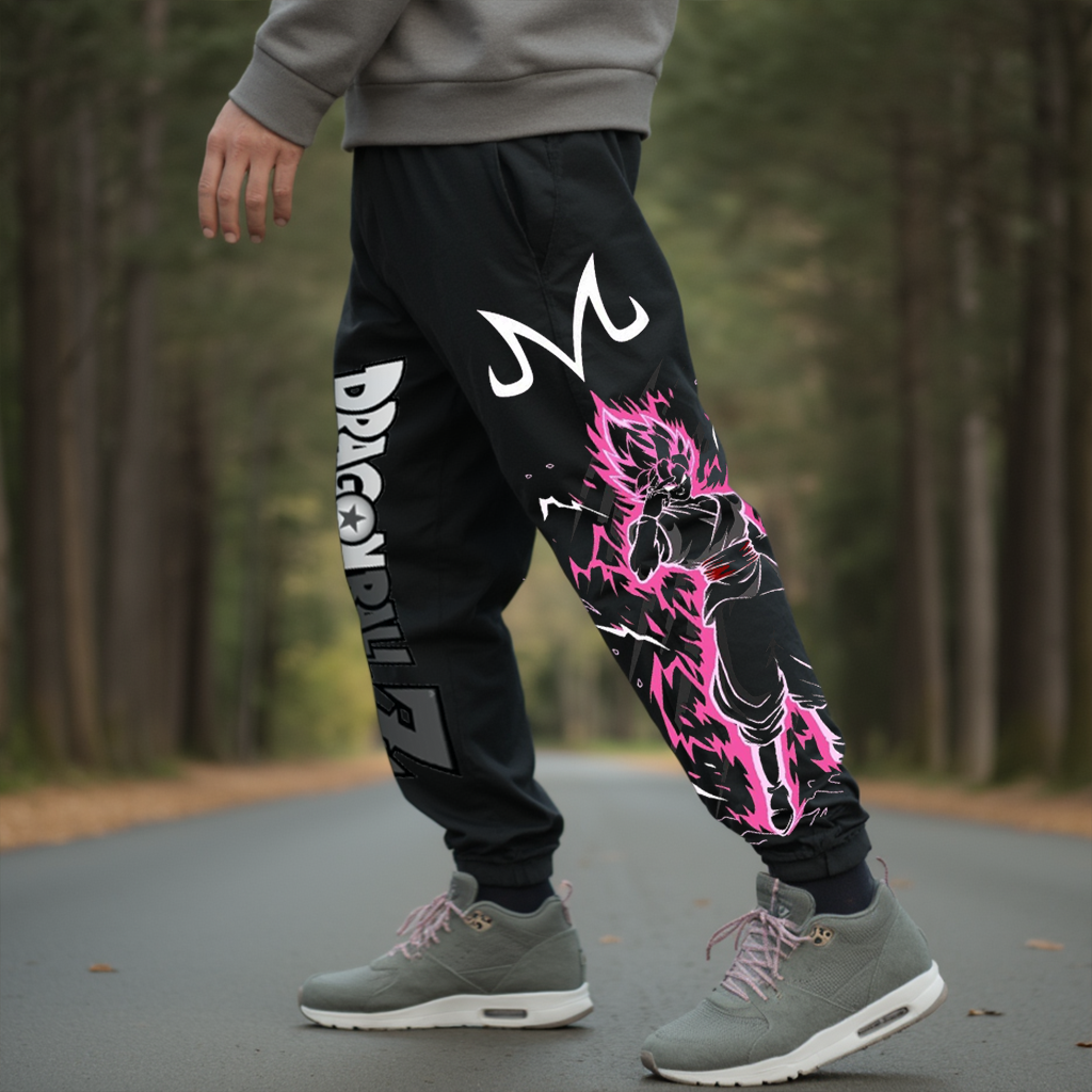 Men's Casual Cartoon Pencil Pants-AnimeClothe