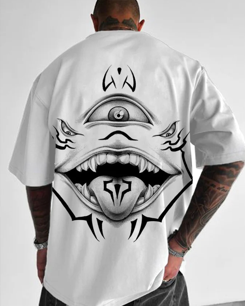 Oversized Anime Villain Personalized Printed T-Shirt-AnimeClothe