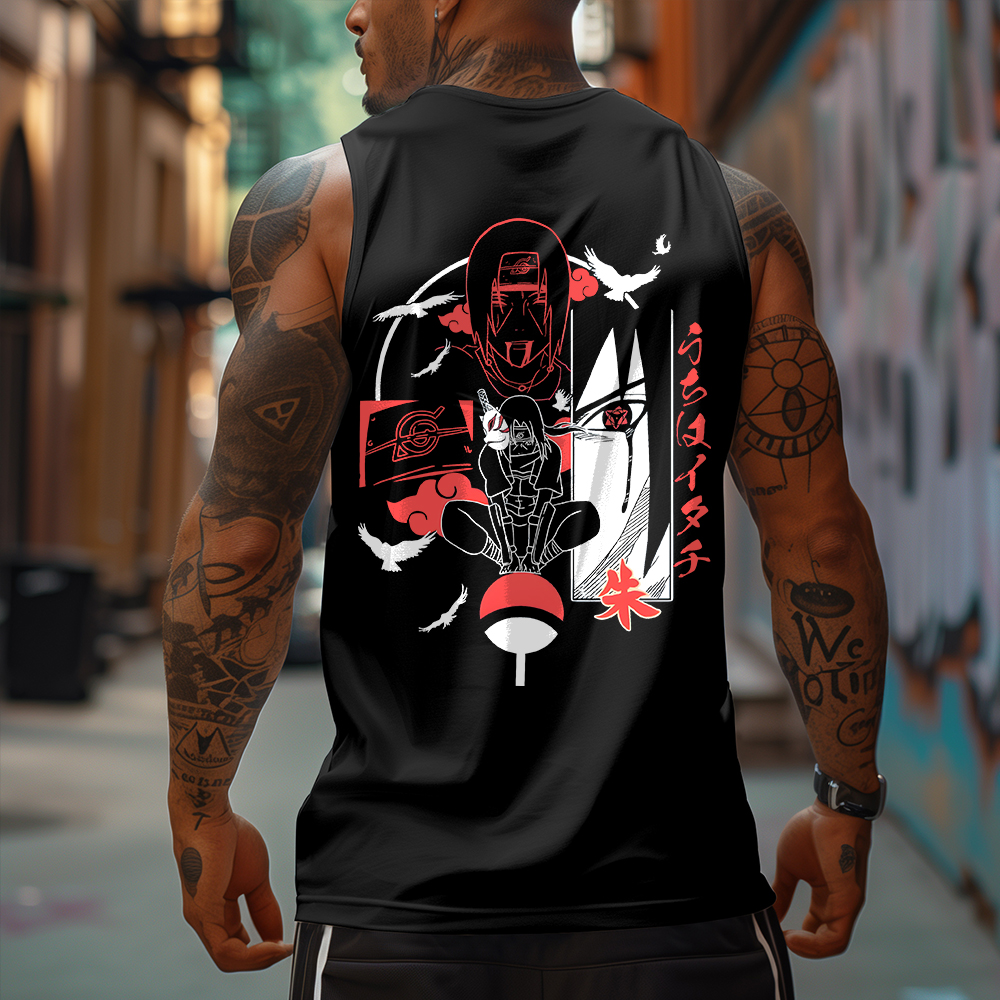 Casual  Anime “Anime”  Printed GYM Tank Top-AnimeClothe