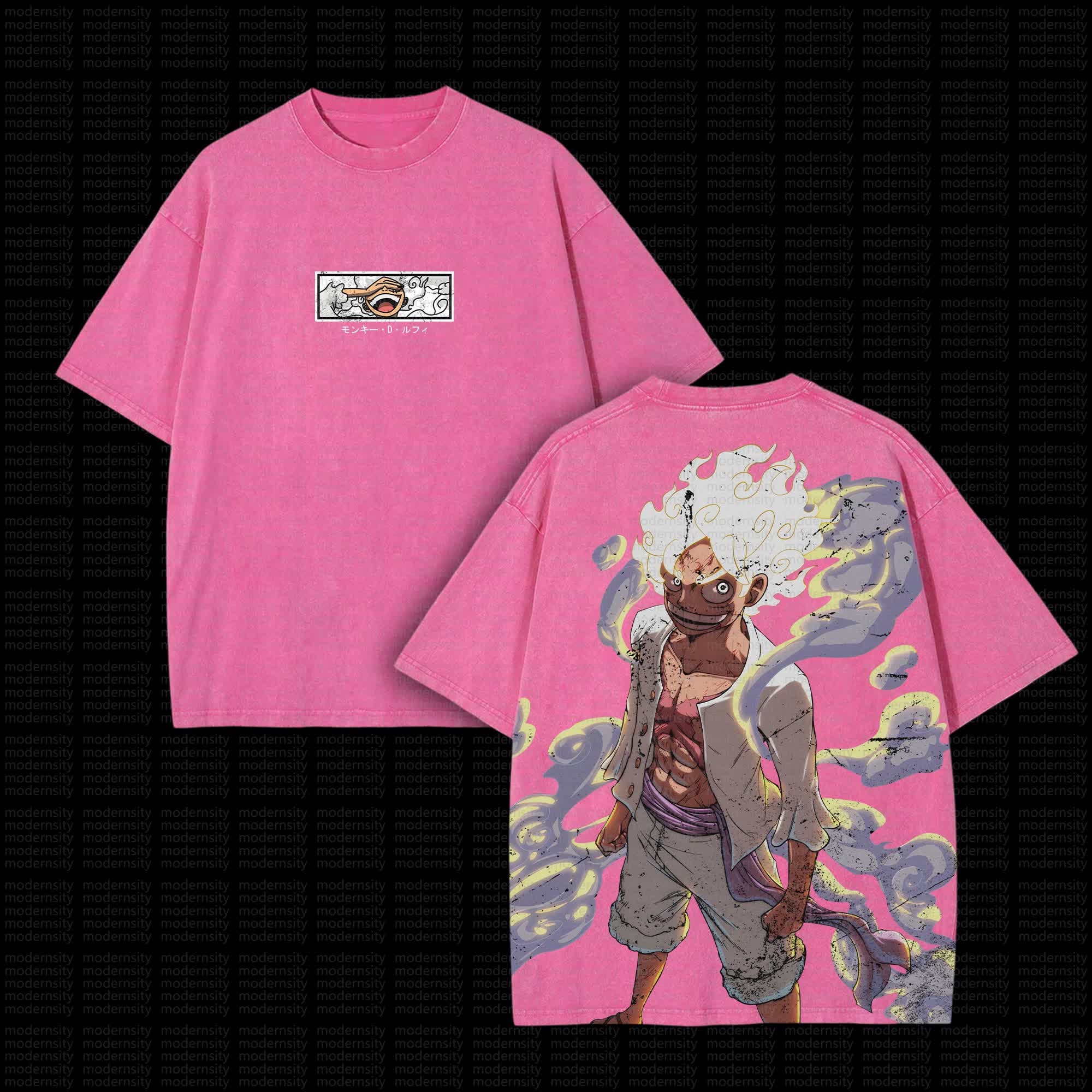 Unisex “One Piece” Anime Series Casual Washed T-shirt-AnimeClothe