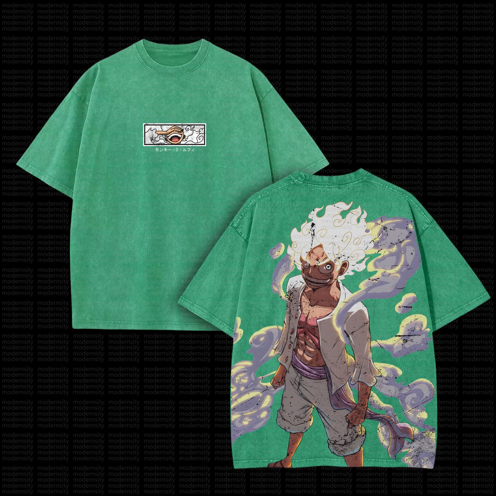 Unisex “One Piece” Anime Series Casual Washed T-shirt-AnimeClothe